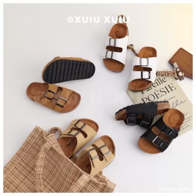 XSHX Korean Birkenstock Kids Cork Sandals Summer Breathable Comfort Unisex · YANYAN China shoe factory