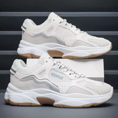 Men's 2026 Winter Breathable Thin Mesh Casual White Board Shoes, Trendy Sneakers · YANYAN China shoe factory