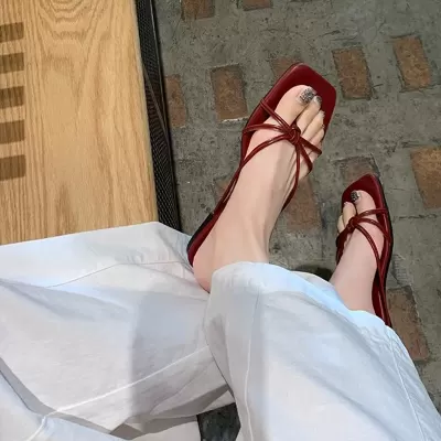 Women's Square Toe Strappy Sandals with Chunky Heel, Hollow Out, Summer · YANYAN China shoe factory