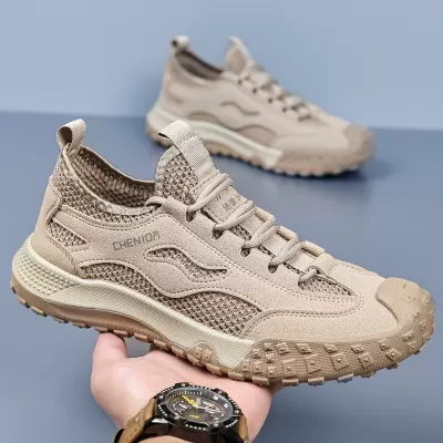 Men's Safety Shoes 2026 Breathable Mesh Summer Non Slip Wear Resistant Hiking Shoes