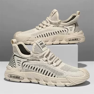 Foreign Trade Men's Sports Shoes Summer 2024, Breathable Flyknit Thin Mesh Yeezy Shoes · YANYAN China shoe factory