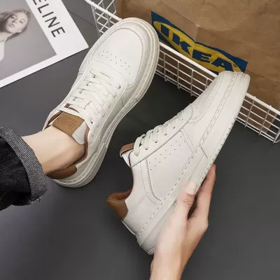 2026 New Winter White Breathable Trendy Casual Leather Board Shoes for Men