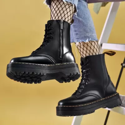 Thick Sole Boots Summer Heightening Short Boots College Style Women Chunky Sole 8-Hole Fashion Thick Sole Boots · YANYAN China shoe factory