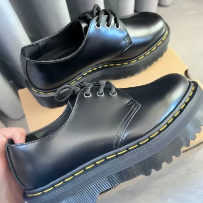 Women's 1461 Thick Sole Leather Shoes, Retro British College Style Mary Jane Flats · YANYAN China shoe factory