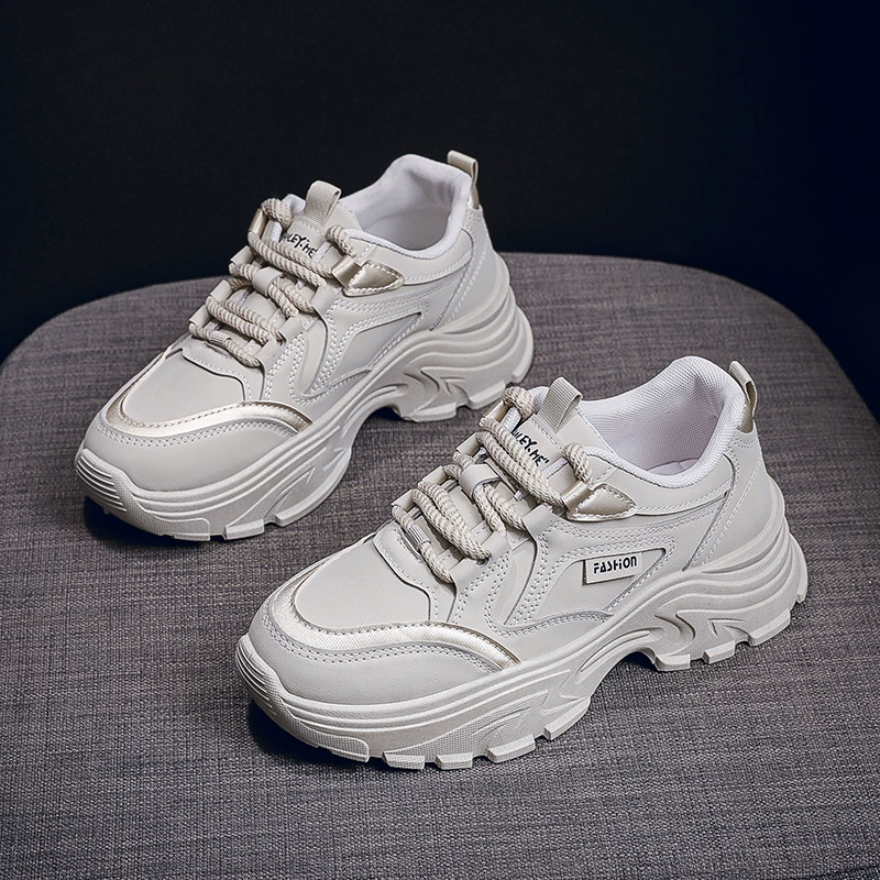2024 Fall Women's Dad Sneakers, Korean Style Thick Sole Casual Sports Shoes Model 8821