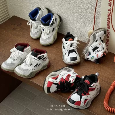 XSHX Retro Basketball Shoes for Kids Boys Girls High Top Winter Function Anti-Slip Rubber Sole · YANYAN China shoe factory