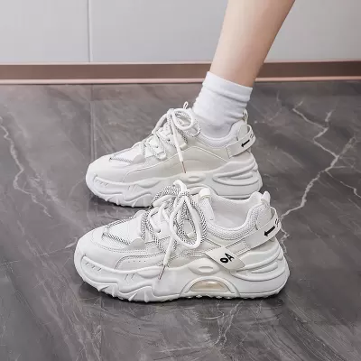 2024 Fall Korean Style Dad Sneakers for Women, Running Casual Thick Sole Height Increasing FB6601 · YANYAN China shoe factory