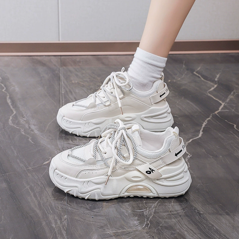 2024 Fall Korean Style Dad Sneakers for Women, Running Casual Thick Sole Height Increasing FB6601