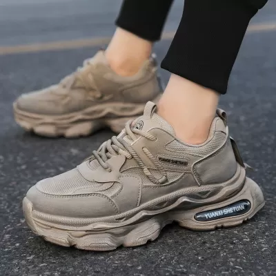 Men's Shoes 2024 New Summer Breathable, Dad Shoes Fashion Casual Thick Sole Running · YANYAN China shoe factory