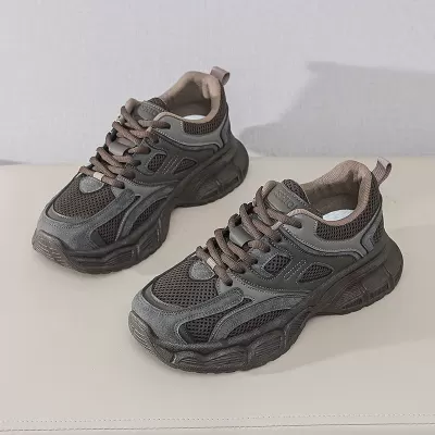 2024 Fall Trendy Black Dad Sneakers for Women, Anti-Slip Running Casual Shoes · YANYAN China shoe factory