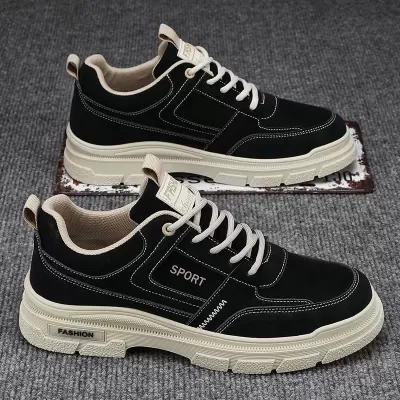 Winter Breathable 2026 New Trendy Casual Low Top Leather Martin Boots Thick Sole