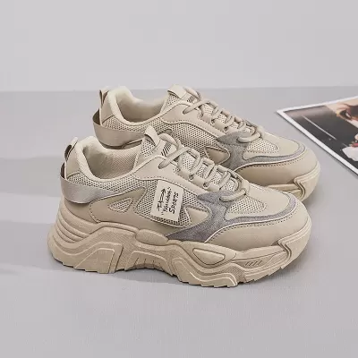 Korean Style Chunky Sneakers for Women 2025 Spring Student Casual Walking Shoes K819 · YANYAN China shoe factory