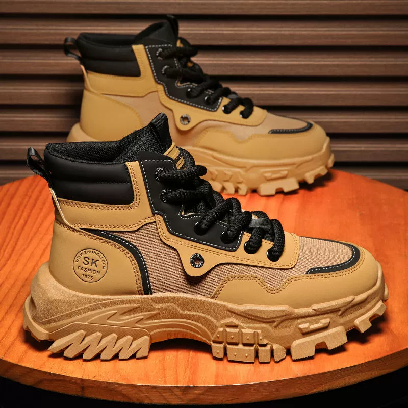Winter Breathable High Top Martin Boots Vintage Work Boots Outdoor Desert Combat