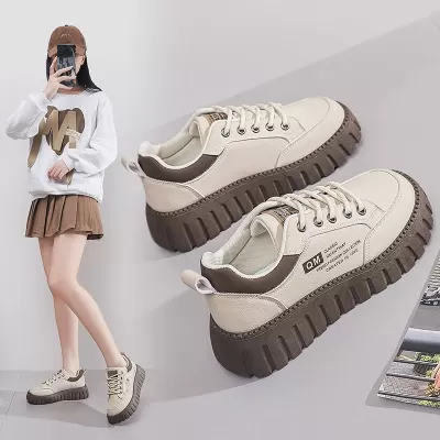 XQ229 New 2024 Spring Autumn Platform Sneakers for Women Thick Sole Casual Street Shoes · YANYAN China shoe factory