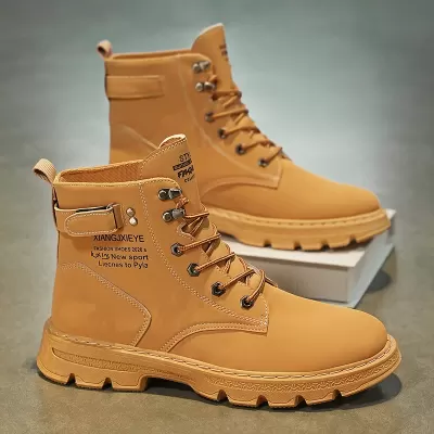 Men's Shoes Spring 2026 Martin Boots Fashion Versatile Work Shoes Non Slip Wear Resistant Thick Sole Sports Shoes