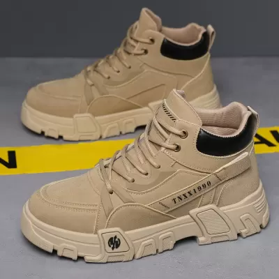 Men's Spring Martin Boots High Top 2026 New, Casual Sports Board Shoes Breathable Height Increase