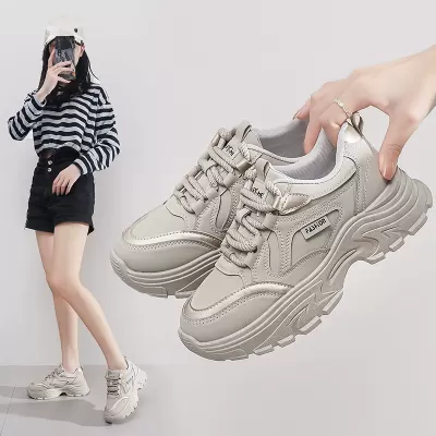 Chunky Sneakers for Women Fall New Korean Style Thick Sole Casual Running Shoes 8821 · YANYAN China shoe factory