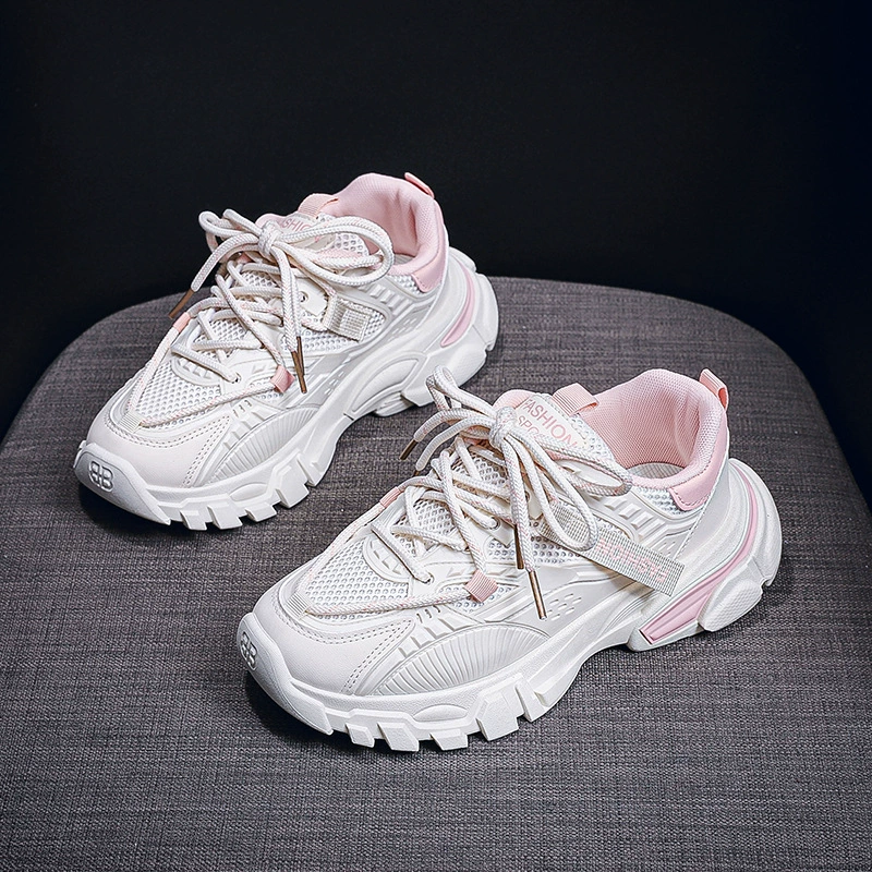 Thick Sole Chunky Sneakers for Women 2024 Fall Mesh Breathable Casual Running Shoes