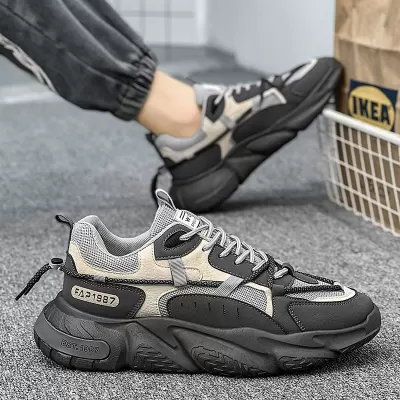 2026 New Winter Men's National Trend Running Casual Breathable Heightening Dad Shoes · YANYAN China shoe factory