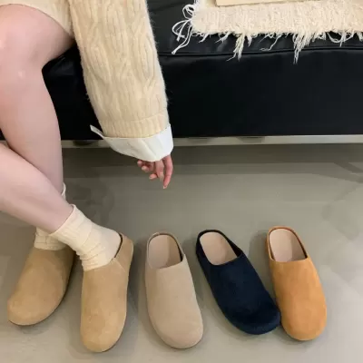 New Autumn Genuine Leather Slip On Thick Sole Birkenstock Clogs for Women