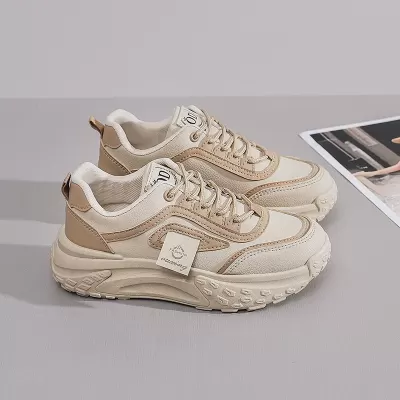 Korean Style Thick Sole Chunky Sneakers for Women Fall Casual Walking Shoes · YANYAN China shoe factory