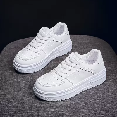 White Sneakers for Women 2024 Fall Korean Style Thick Sole Platform Casual Shoes · YANYAN China shoe factory