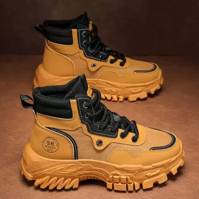 Winter Breathable High Top Martin Boots Vintage Work Boots Outdoor Desert Combat