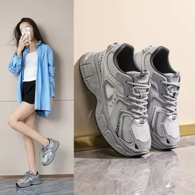 Chunky Sneakers for Women 2024 Spring Autumn Thick Sole Breathable Casual Shoes · YANYAN China shoe factory