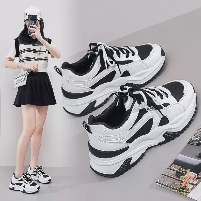 Chunky Sneakers for Women 2025 Spring Breathable Thick Sole Casual Shoes A28 · YANYAN China shoe factory