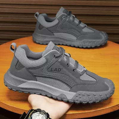 Men's Spring Casual Shoes Fashion Safety Shoes Breathable Sneakers Hiking Trendy Sports Outdoor Work Shoes