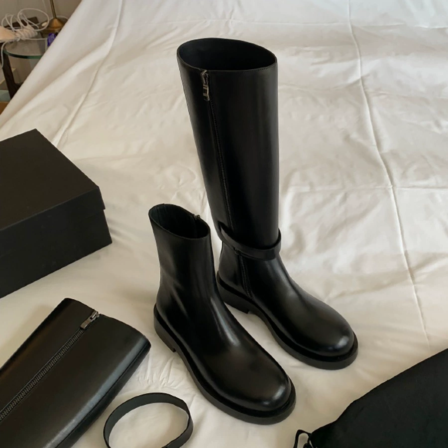 New Autumn Winter Detachable Knee High Boots Block Heel for Women