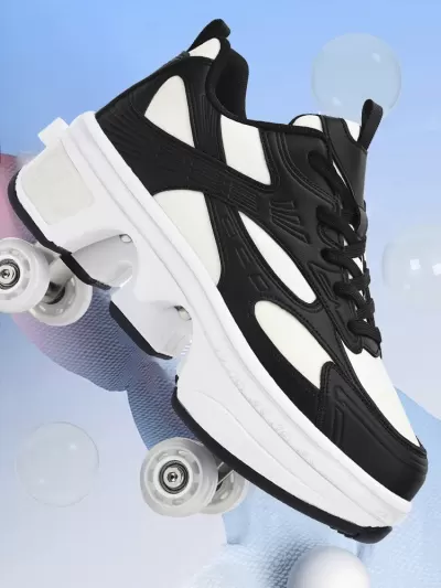 Estoque, Novos Patins Esportivos, Exportação, Heelys para Crianças, Quatro Rodas, Andáveis, Removíveis, Flash · YANYAN China shoe factory