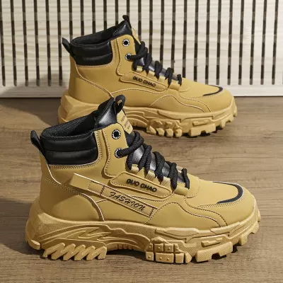 Men's Shoes Autumn 2025 Martin Boots Fashion Versatile Work Non Slip Wear Resistant Desert Bumblebee Boots · YANYAN China shoe factory