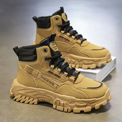 Men's Shoes Autumn Martin Boots Fashion Versatile Work Shoes Non Slip Wear Resistant Thick Sole Desert Boots