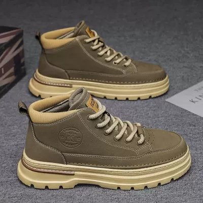 Winter New Vintage Mid Top Martin Boots Casual Work Shoes Low Top Short Boots · YANYAN China shoe factory