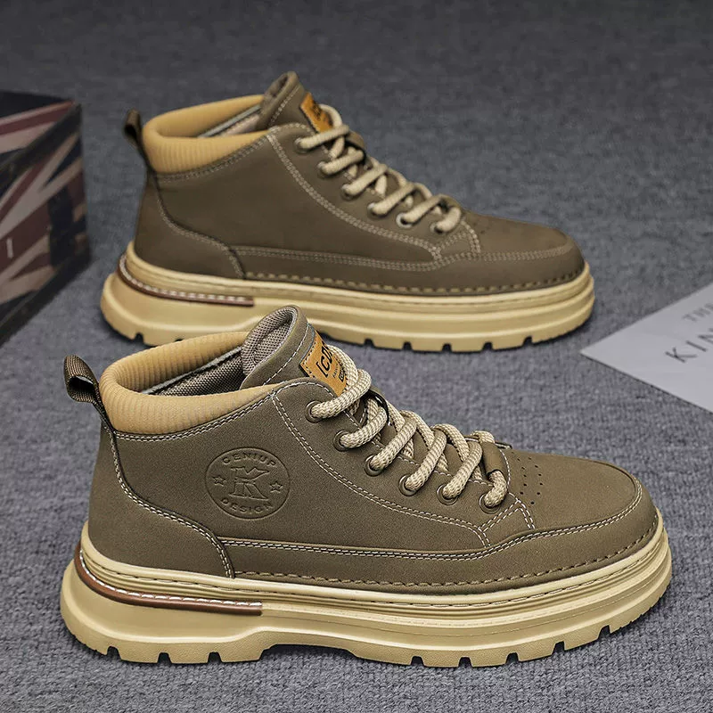 Hiver Nouvelles Bottes Martin Mi-Hauteur Vintage Casual Travail Basses Courtes