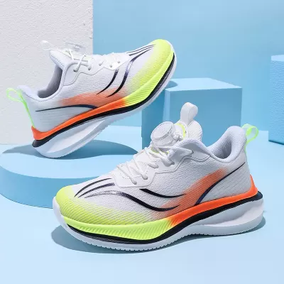 Spring Autumn Kids Sports Shoes Middle Big Boys Twist Lock Running Shoes Lightweight Breathable Mesh Student Fashion · YANYAN China shoe factory