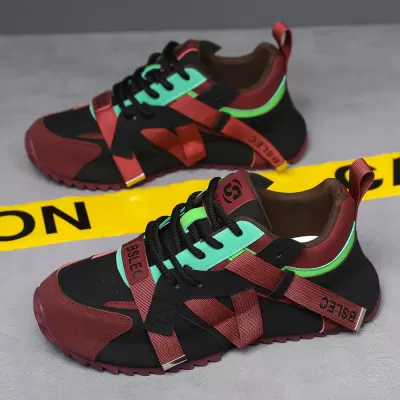 European Street Men's Shoes Autumn 2026 New, Thick Sole Height Increase Dad Sports Shoes