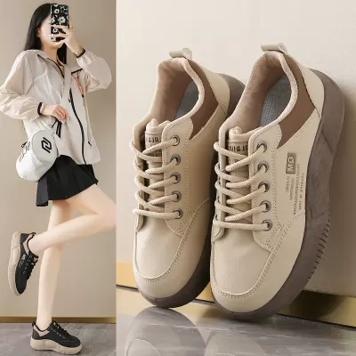 XQ5801 New 2024 Fall Platform Sneakers for Women Thick Sole Casual Street Shoes · YANYAN China shoe factory