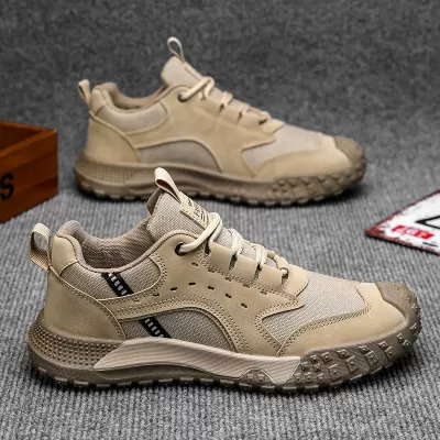 Men's Shoes 2026 Spring Outdoor Work Fashion Work Sports Non Slip Wear Resistant Lightweight Hiking Shoes