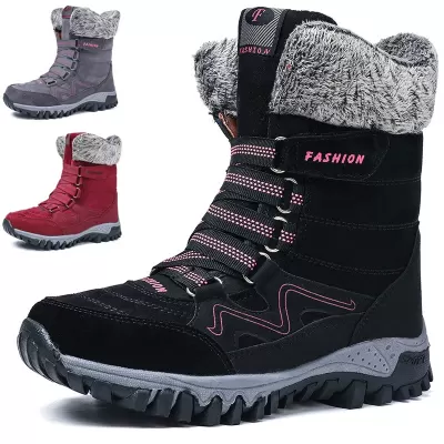 Winter High Top Snow Boots Women Thick Fur Lining Slip Resistant Hiking Boots Plus Size · YANYAN China shoe factory