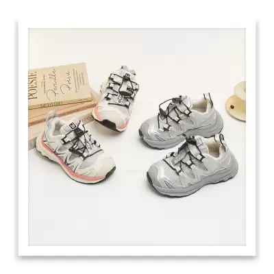 XSHX 248097 Kids Retro Sport Shoes, Unisex, Autumn Winter, Fleece, Outdoor