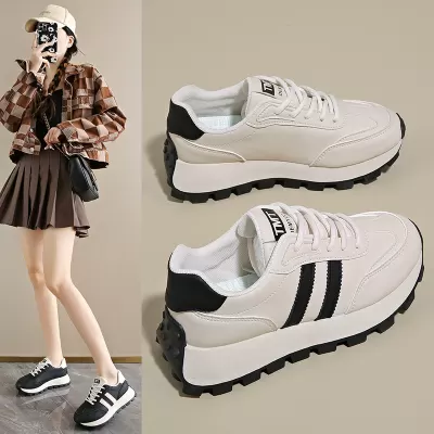 Korean Style Agassi Shoes for Women 2026 Spring Thick Sole Running Casual Dad Sneakers FD6688 · YANYAN China shoe factory