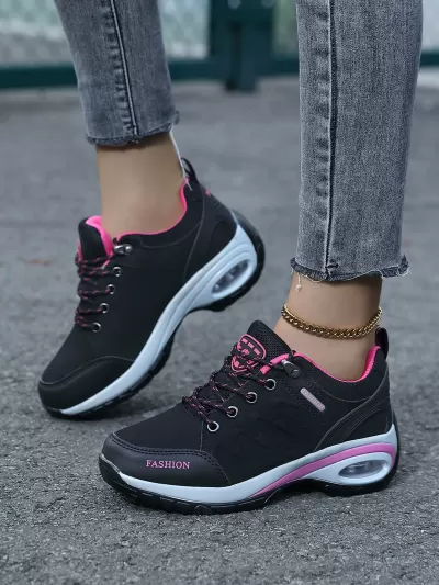Spring Autumn Women's Thick Sole Cushion Air Cushion Outdoor Walking Shoes for Middle Aged · YANYAN China shoe factory