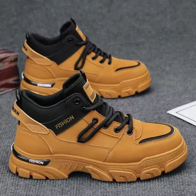 Men's Martin Boots 2026 New Spring Anti-Slip Waterproof Work Boots Outdoor High-Top