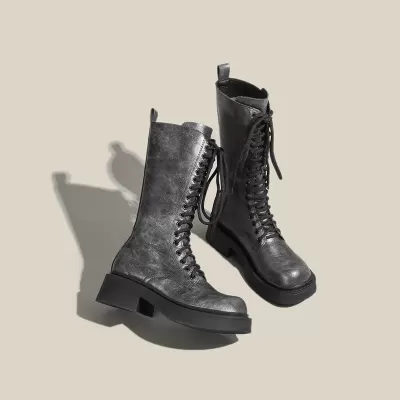 Women's Top Version Retro Distressed Big Toe Martin Boots 2025, Thick Sole Work Boots · YANYAN China shoe factory