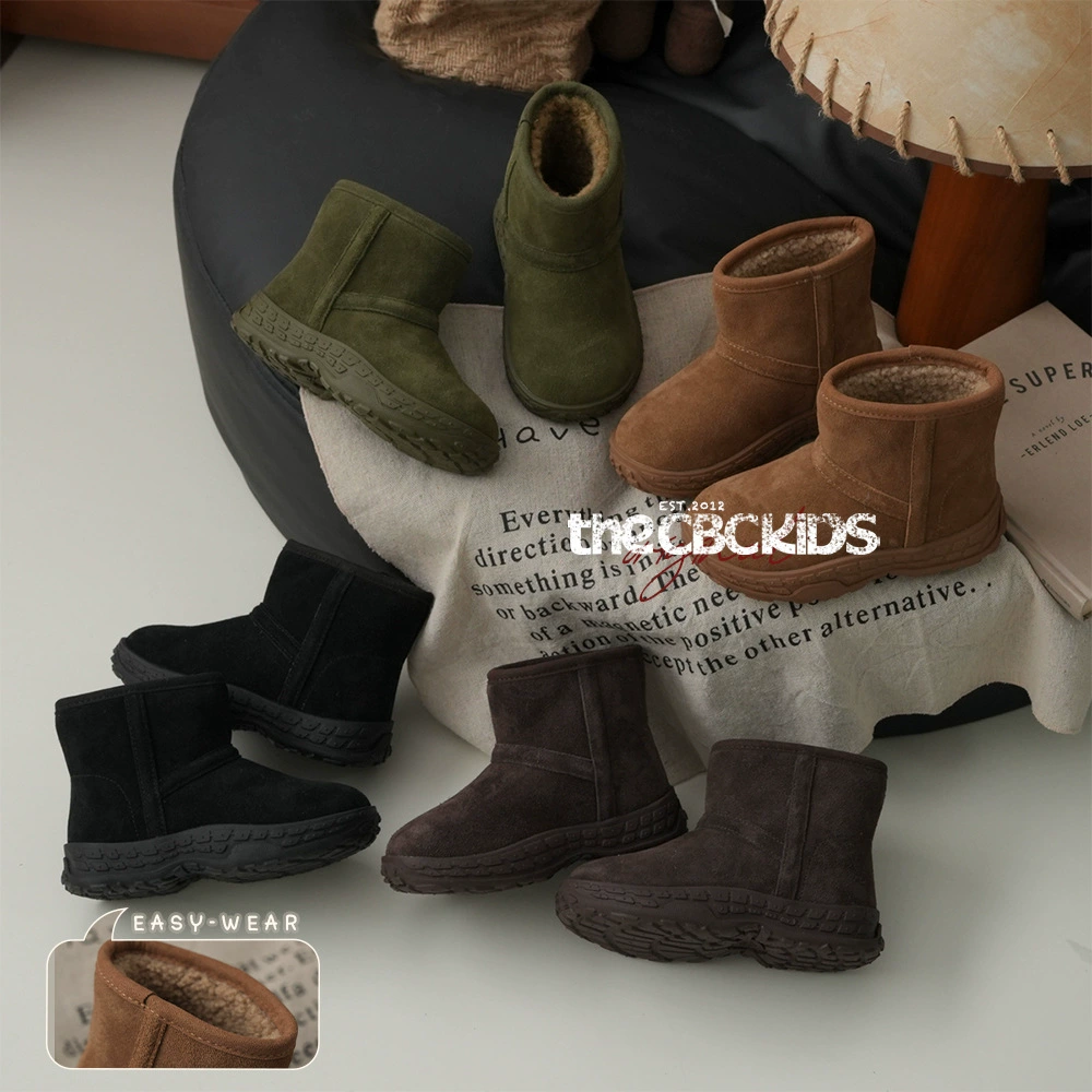 XSHX Kids Chelsea Snow Boots, Unisex, Winter, Slip On, Retro, Wenzhou Shoes
