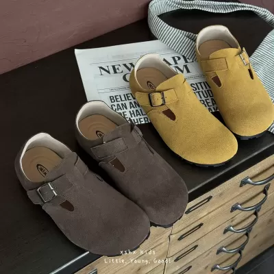 XSHX Women's Suede Leather Shoes, Casual, Velcro, Retro, Versatile · YANYAN China shoe factory