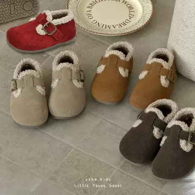 XSHX Kids Thick Warm Shoes, Unisex, Autumn Winter, Suede, Velcro, Thin Sole · YANYAN China shoe factory