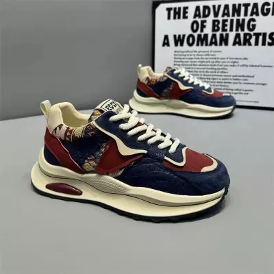 Men's Shoes 2026 Spring New Fashion Versatile Trendy Light Luxury Casual Color Block Sports Low Top Korean Style · YANYAN China shoe factory